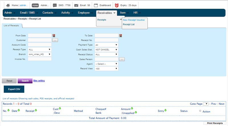 iCRM System Features