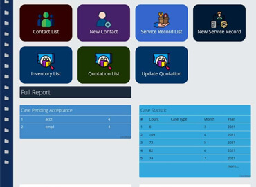 icrm-service-record-mobile-phone-interface